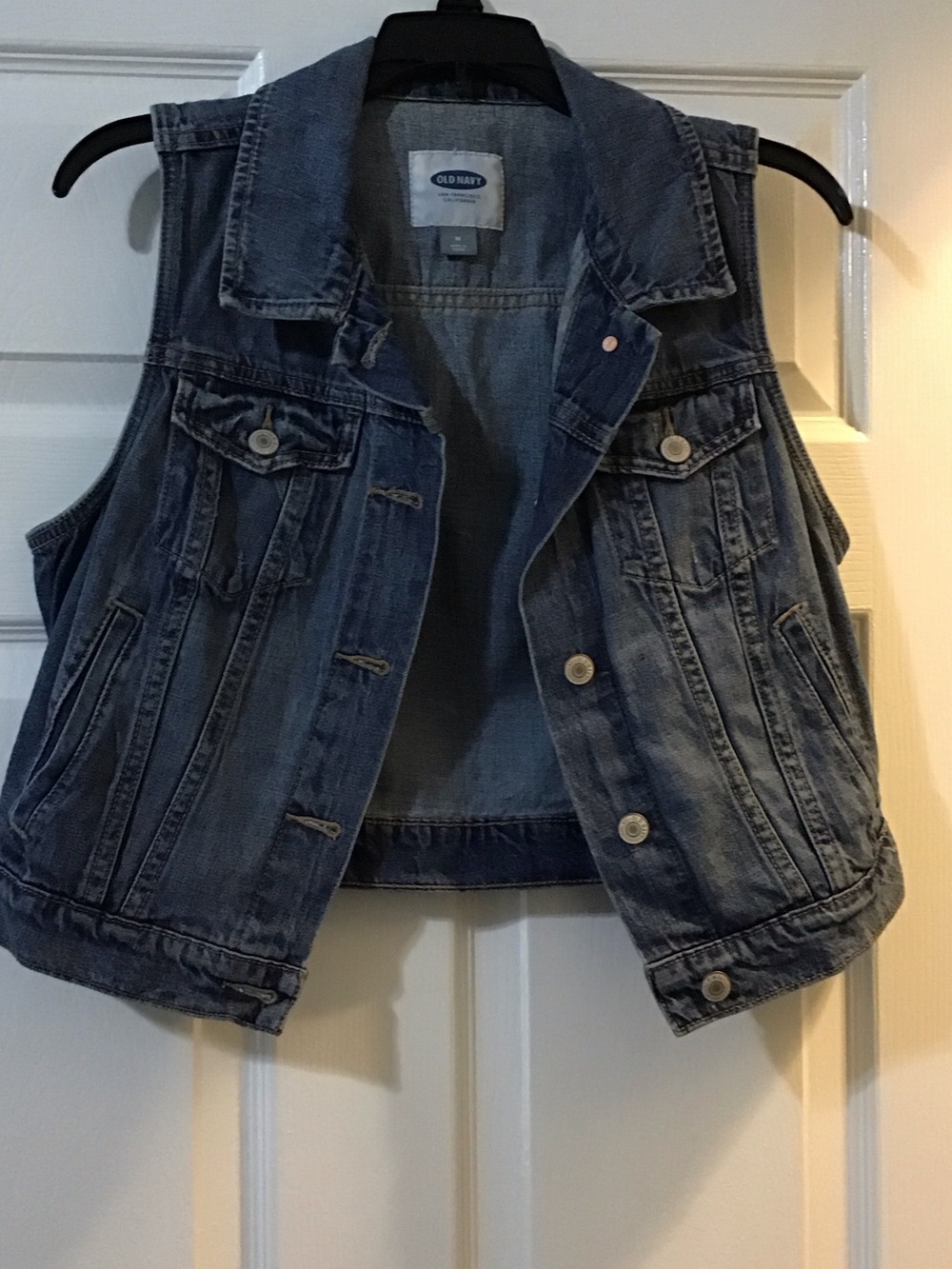Old Navy Blue Washed Denim Vest